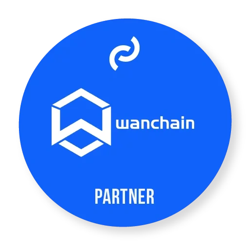 text, a logo, sign, wanchain, ten thousand chain cryptocurrency