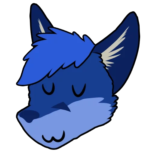lupo, favicon wolf, fury blue wolf, anime fox blue