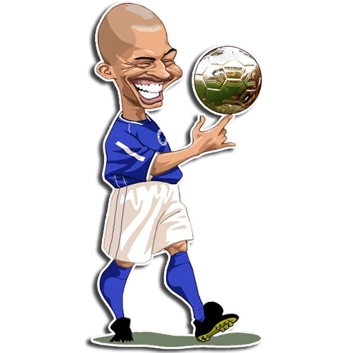 football players, caricature, sharz player chelsea, caricatures of football players, zidan zinedine caricature