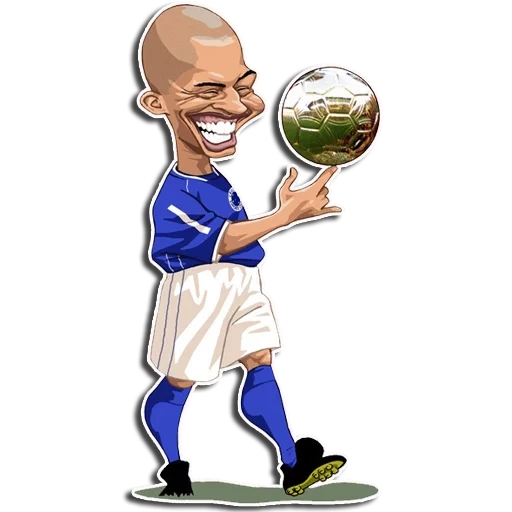 pemain sepak bola, caricature, karnaval pemain chelsea, komik pemain sepak bola, komik zidane zinedine