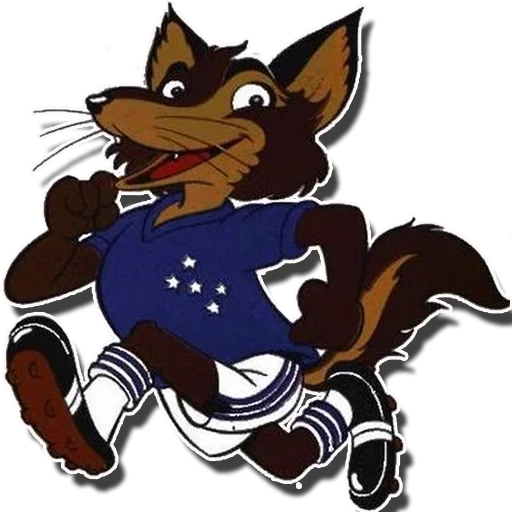 wolfsmaskot, illustration wolf, wolf illustrator, erfundener charakter, cruzeiro football club logo