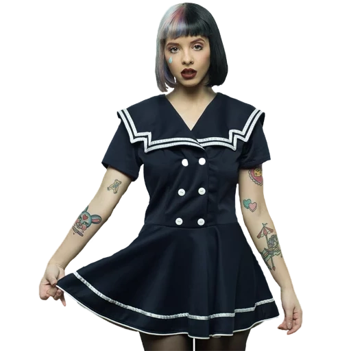 melanie martinez, the costume of the girl of the sailor, clothes of a woman’s sailor, melanie martinez cry baby, sailor's dress