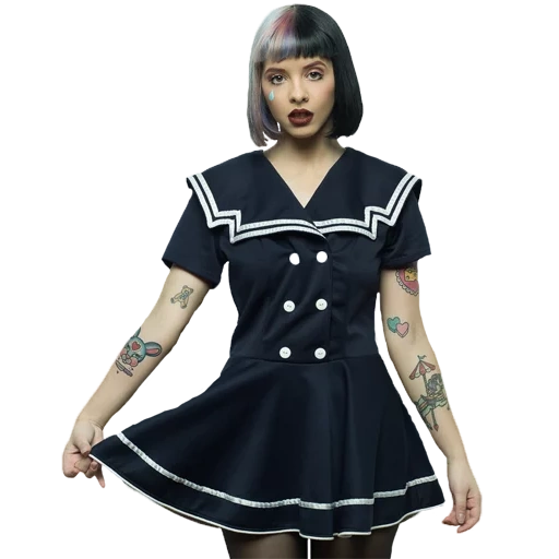 melanie martinez, o traje da garota do marinheiro, roupas de marinheiro de uma mulher, melanie martinez cry baby, vestido de marinheiro