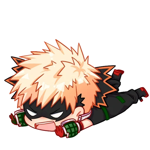 bakugou, chibi bakugo, ginkgo wins wood, ba qu gou ba jie chibi