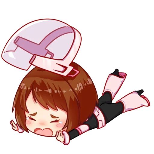 barbara weinen, uraraka chibi