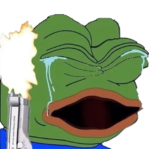 pepe piange, pepe mem, la rana di pepe, la rana di pepe, pepe mine frog