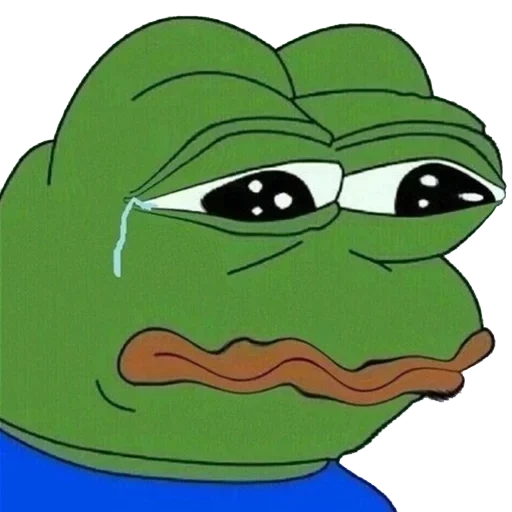 pepe, toad pepe, pepe tears, sad frog, pepe's frog is sad