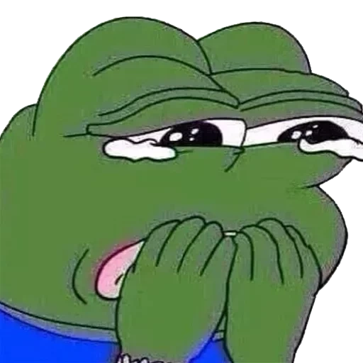 pepe, pepe llorando, pepe es triste, pepe de rana llorando