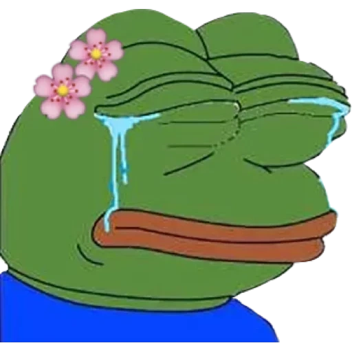 pepe is crying, the toad is sad, crying frog, the frog is sad, crying frog pepe