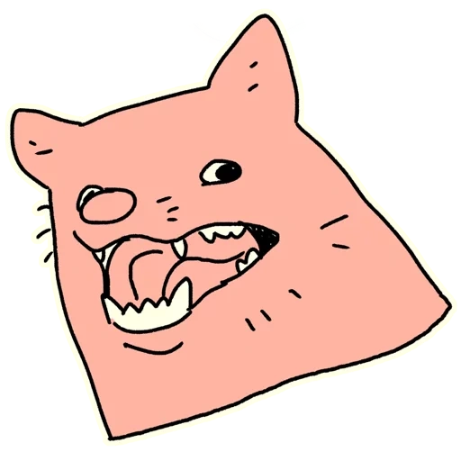 kucing, seal, lucu sekali, kucing merah muda, stiker cat pink