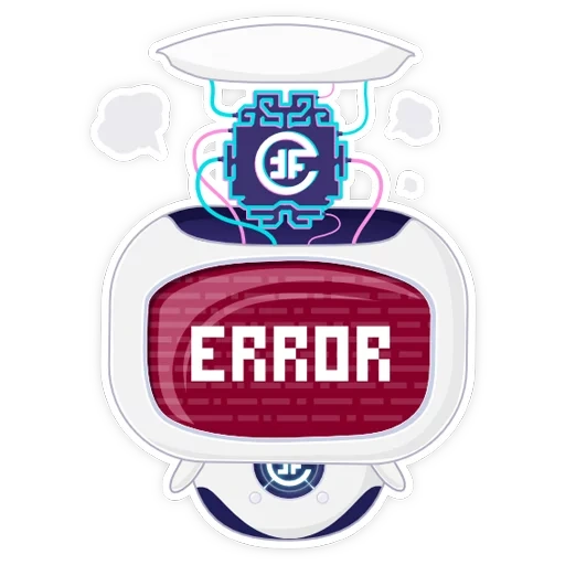 error, emblem, vector robot, robot template, robot scanner drawing