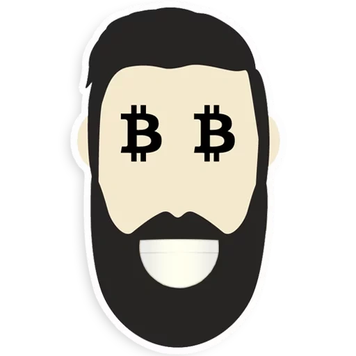 two-dimensional code, beard, beard man, a beard, a template face with a moustache on the side