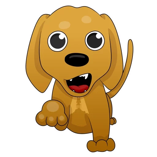 dog, dachshund, a dog with no background, cartoon dog, cartoon dog
