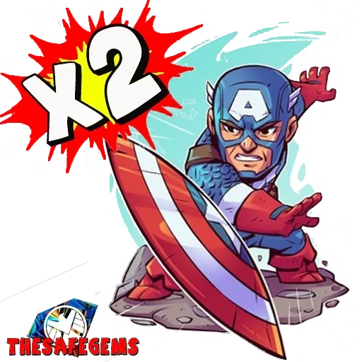 hero captain america, chibi derek laufman marvel, the avengers first battle, captain america of superhero team, captain america cartoon marvel