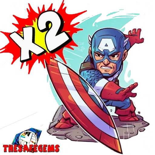 pahlawan kapten amerika, chibi derek laufman marvel, konfrontasi pembalas pertama, captain squad captain america, kartun captain america marvel