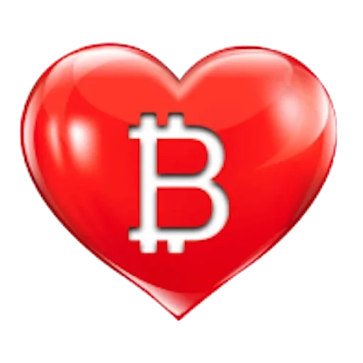 dinheiro, bitcoin, o coração está vermelho, bitcoin heart