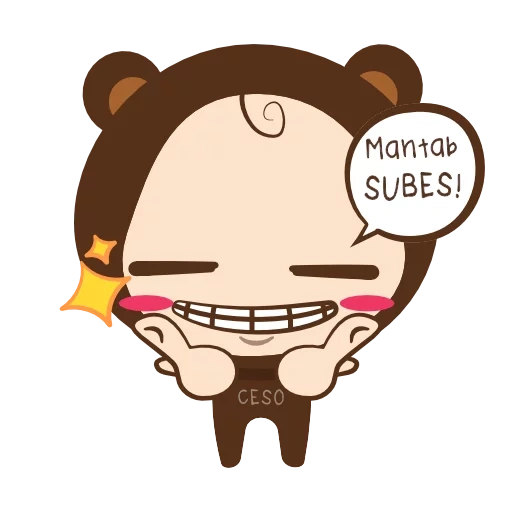 kartun, personaje, lindo caricatura, emoticones de anime