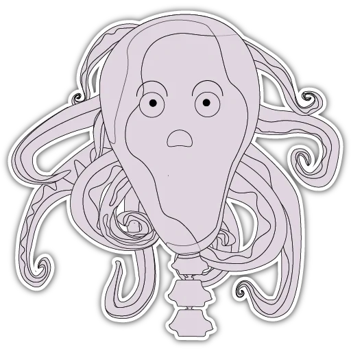 figure, poulpe, poulpe labyrinthe, référence de la pieuvre, dessin au crayon shiro