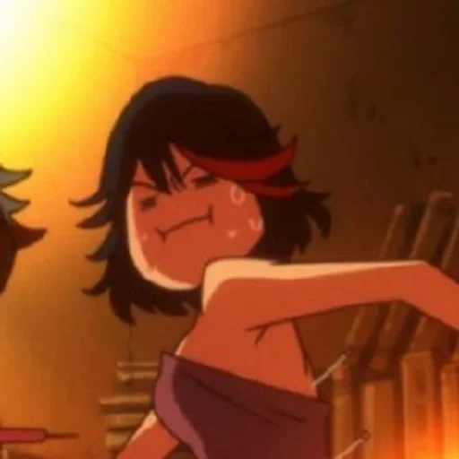 anime, naga zi matoy, matoi ryuko, kill la kill, bunuh dan bunuh episode 2