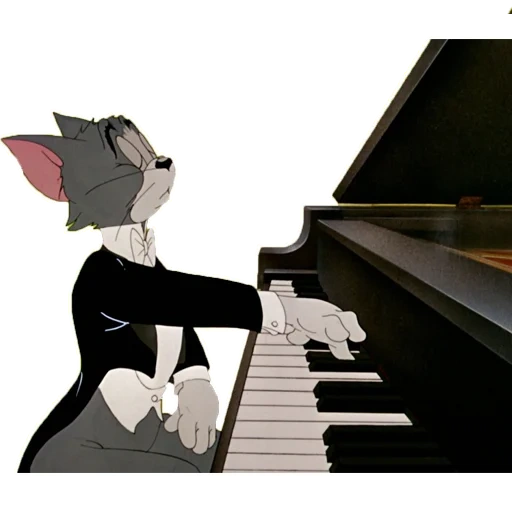пианист, том джерри, том джерри пианино, том джерри пианист, концерт кота оркестром