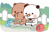 kawaii, a toy, cute bear, milk and mocha, peach and goma stories milk and mocha