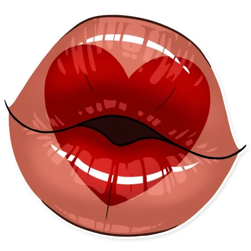 labios, labio de vassap, labio rojo, labios transparentes, dibujos animados de labios y lengua