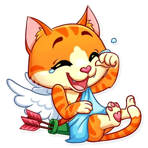 gato, gatinhos, o gato é cupido, cupido de gato