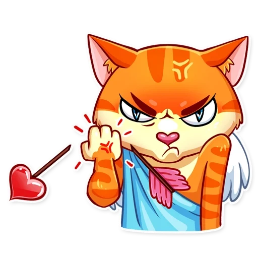 gato, gato, o gato é cupido, o gatinho é vermelho