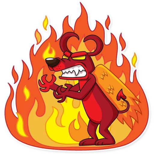 cupido, fuego malvado, ardilla roja