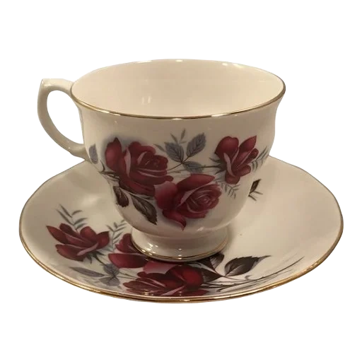 cangkir teh, secangkir piring, piring cangkir teh, pasangan teh porselen merah, pasangan teh miracle red porselain