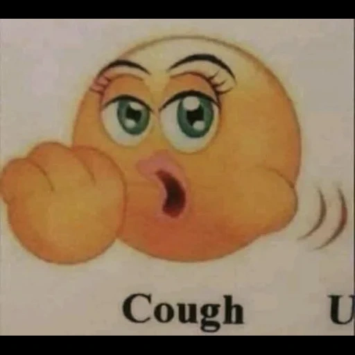 cough мем, cough кашель смайлик