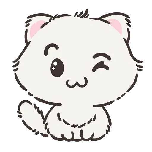 cat, lovely, lovely seal, cute sticker, lovely seal sketch