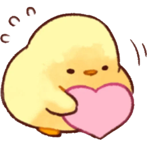 soft e cute, frango chuanjing, frango kawai, soft e cute chick, pato fofo frango amor