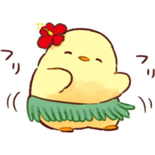 soft, korean duckling, kavai chicken, soft and cute chick, soft and cute chick emoji