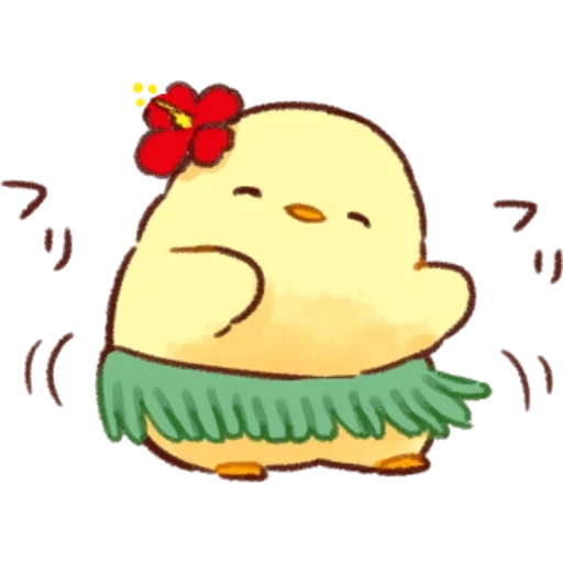 soft, caneton coréen, poulet cawai, soft and cute chick, soft and cute chick emoji