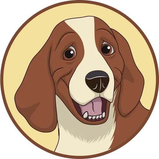 perro, perro de caza, mascotas, perro de dibujos animados, vector de dibujo basset para perros