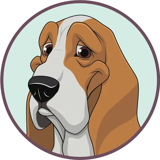 anjing, basset hound, basset hound, basset hound dog, kartun bigl dog