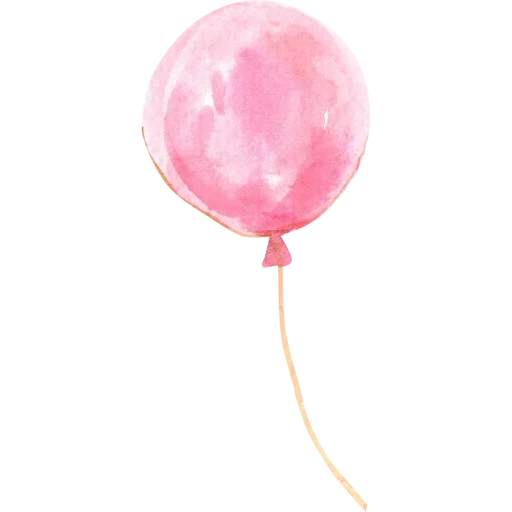 шар розовый, розовые шарики, розовые воздушные шары, розовые шарики акварель, розовые шарики прозрачном фоне