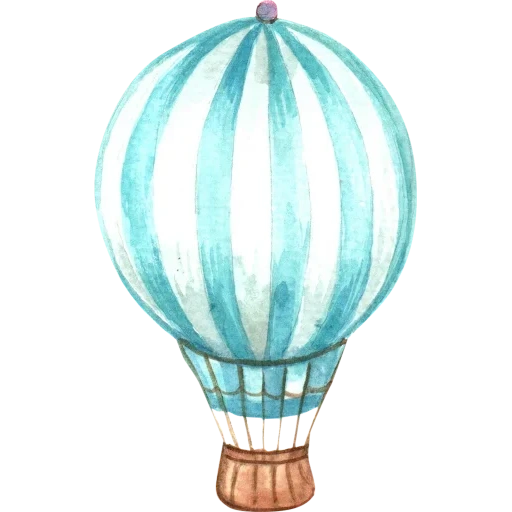 воздушный шар рисунок, воздушный шар акварель, акварельный воздушный шар, воздушный шар иллюстрация, воздушные шар акварель голубые