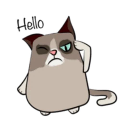 cat, cat, grampies kat, dissatisfied cat drawing, a displeased cartoon cat