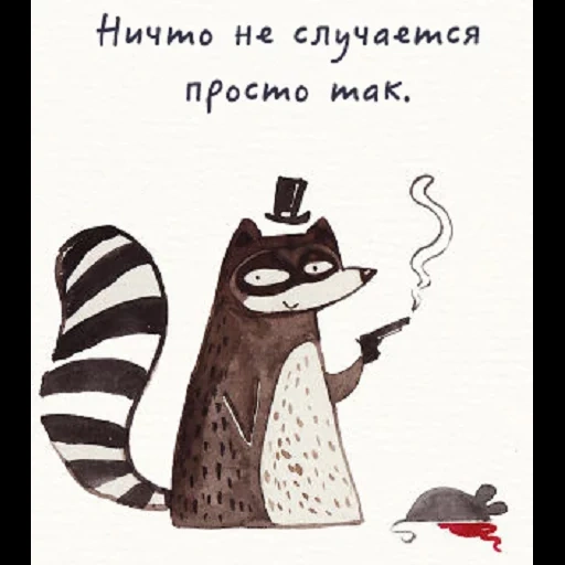 raccoon pattern, lovely postcard, funny postcard, creative cute postcards, creative signature postcard