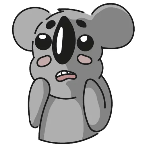 anime, emoji maus, koala percy