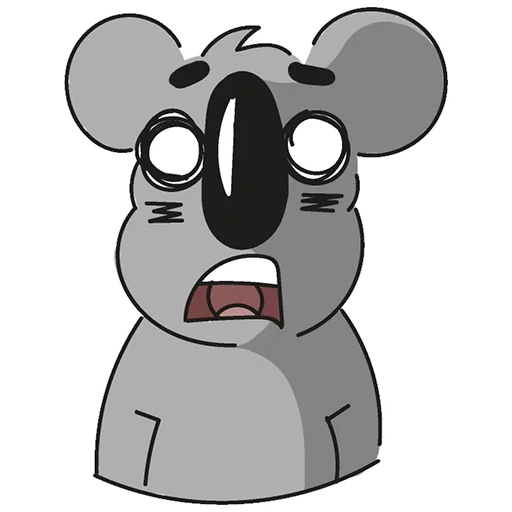 koala, drôle, souris émoticône, les animaux sont mignons