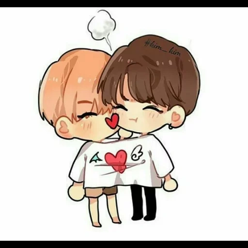 bts vkook, bts vkook chibi, tagina art chibi, chibi bts chonguk taehen, bts chibi jimin serendipity