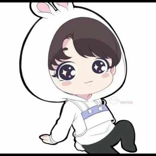 anime, bts chibi, chibi chonguk, chibi bts chonguk, jungkook chibi style 2021