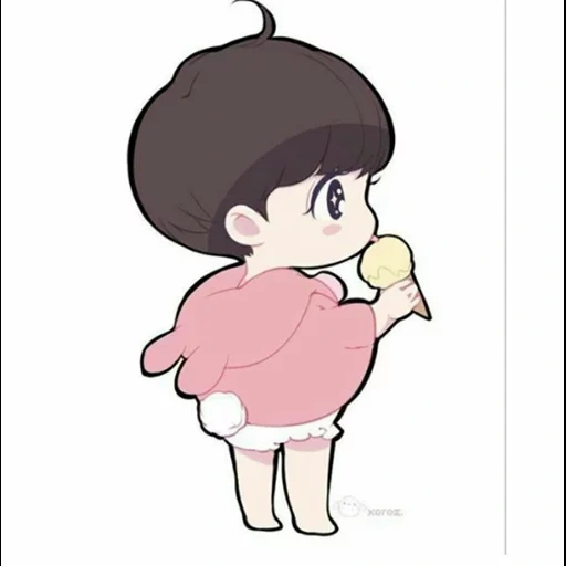 chibi, asiático, jungkook, bt21 jungkook, desenhos de anime