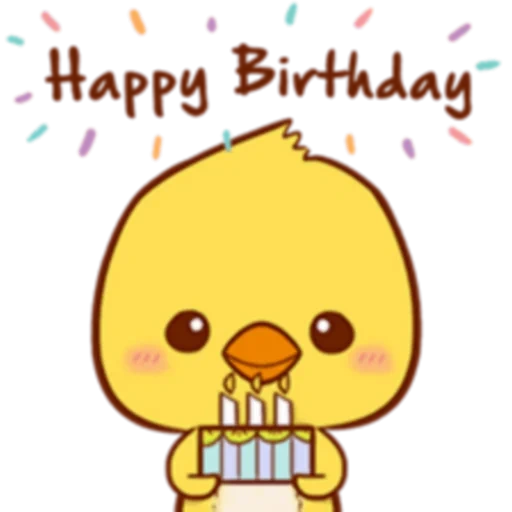 heureux, bonne fête, les dessins sont mignons, anime dessins mignons, voeux de joyeux anniversaire