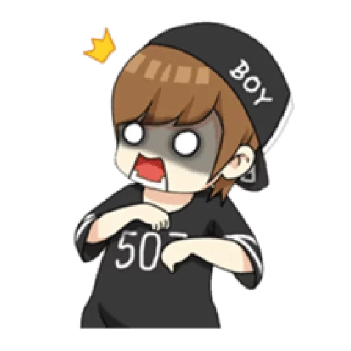 cara, chibi bts, bts chibi, protagonista doki doki