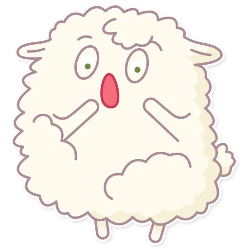 domba, anak domba, anak domba itu lucu, lovely little domba, stiker domba lucu