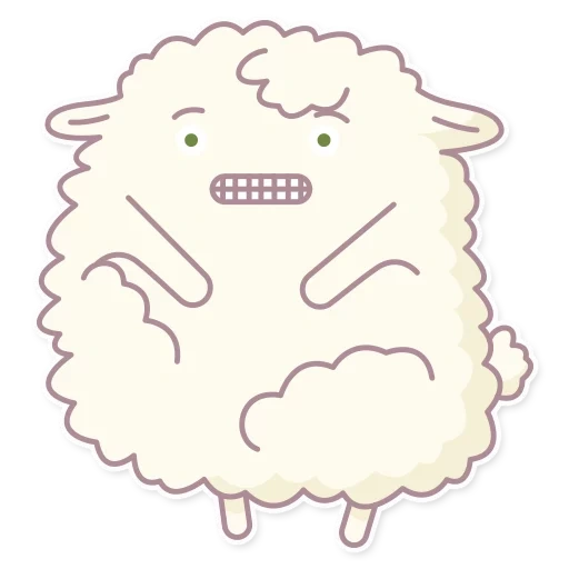 domba, anak domba, anak domba itu lucu, lovely little domba, stiker domba lucu